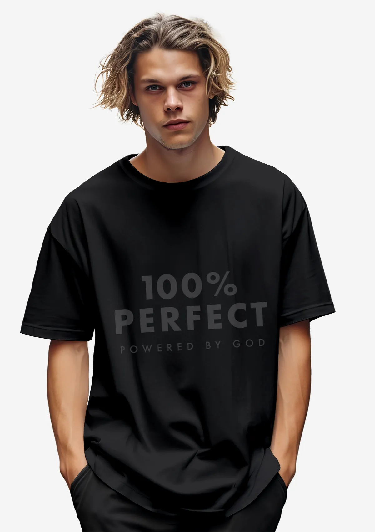 100% Perfect - Powered by God Unisex T-Shirt