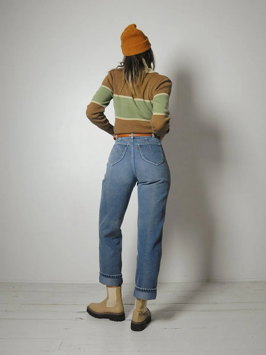 1980's Earth Tone Polo Sweater