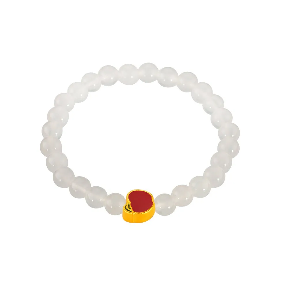 999 Pure Gold Apple Beads Bracelet