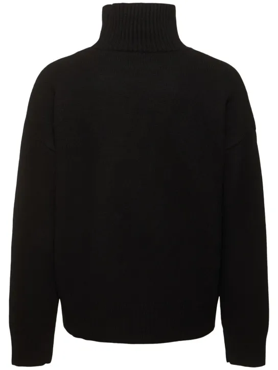 AMI Paris   Logo wool turtleneck sweater 