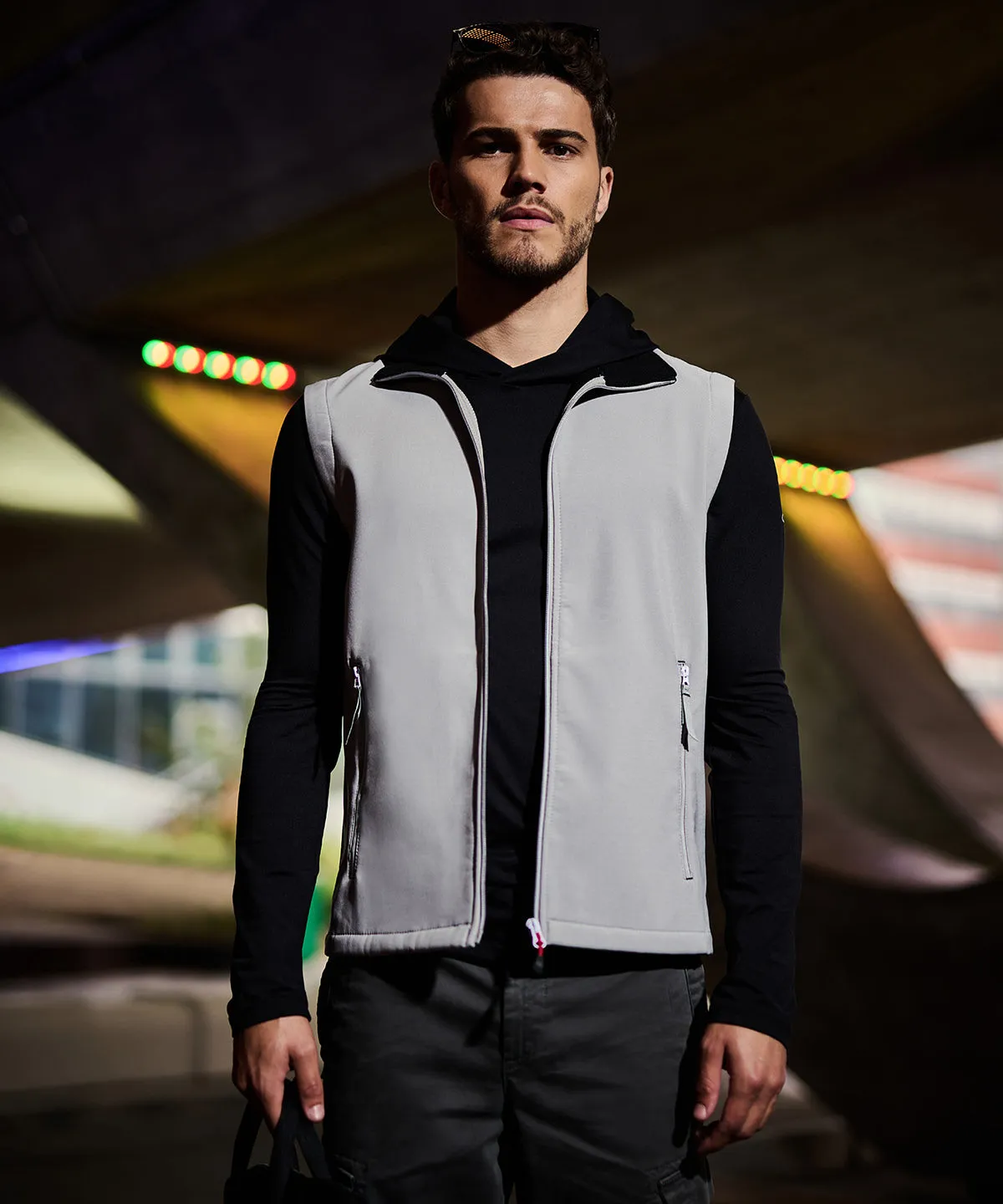 Ascender 2-layer softshell bodywarmer | Mineral Grey/Black