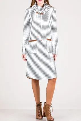 Avila Jersey Dress in Stripe