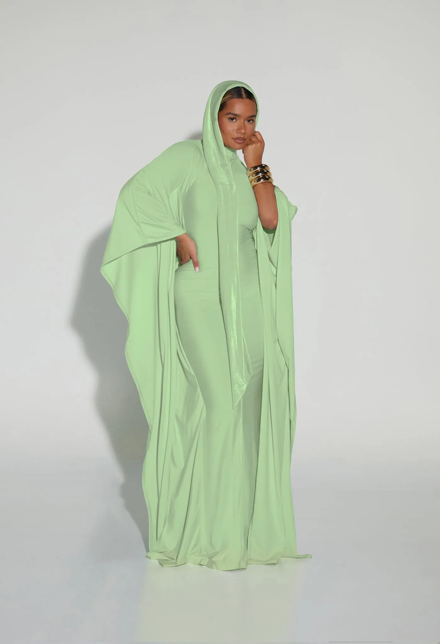 Batwing Gown - Honeydew