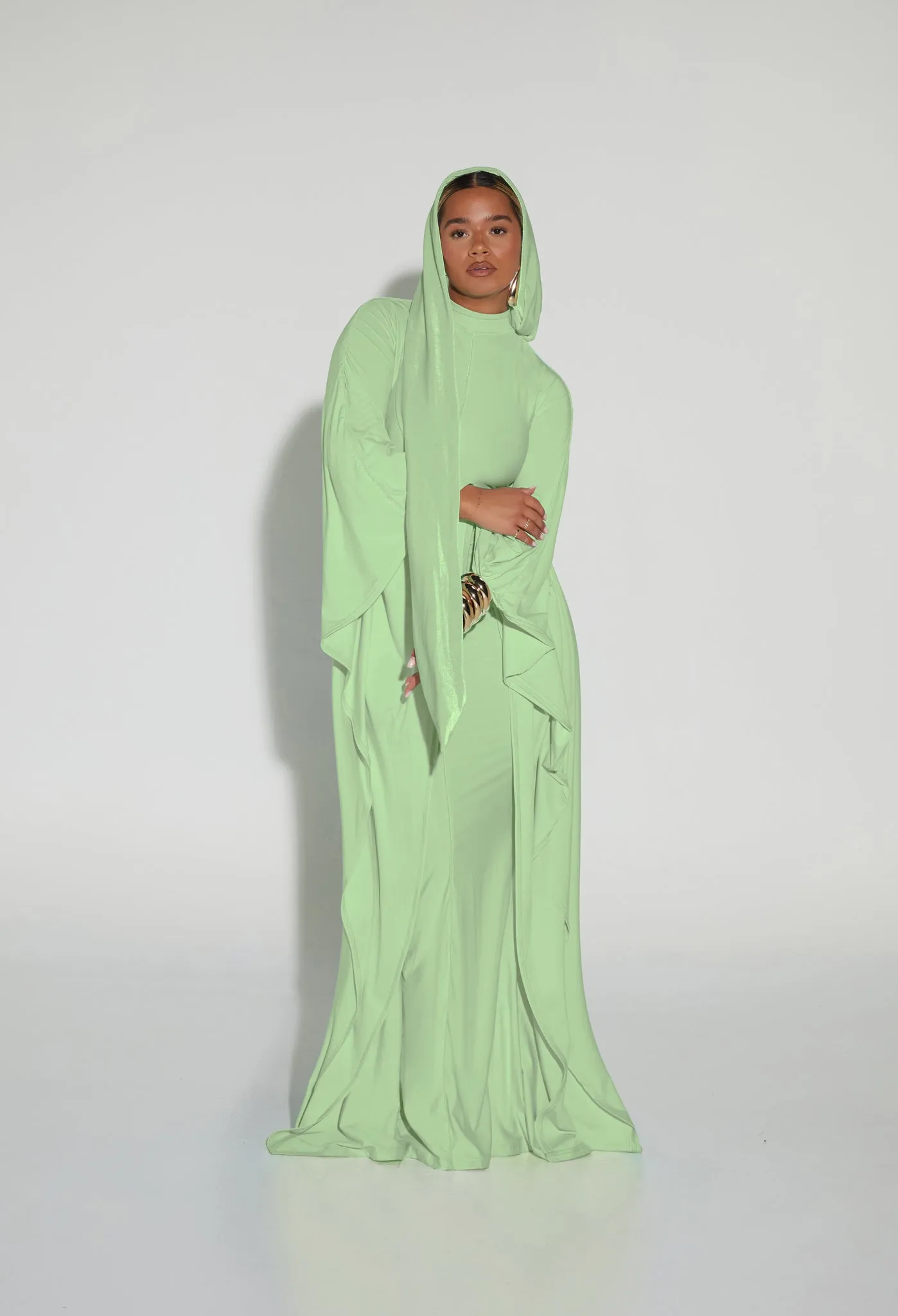 Batwing Gown - Honeydew