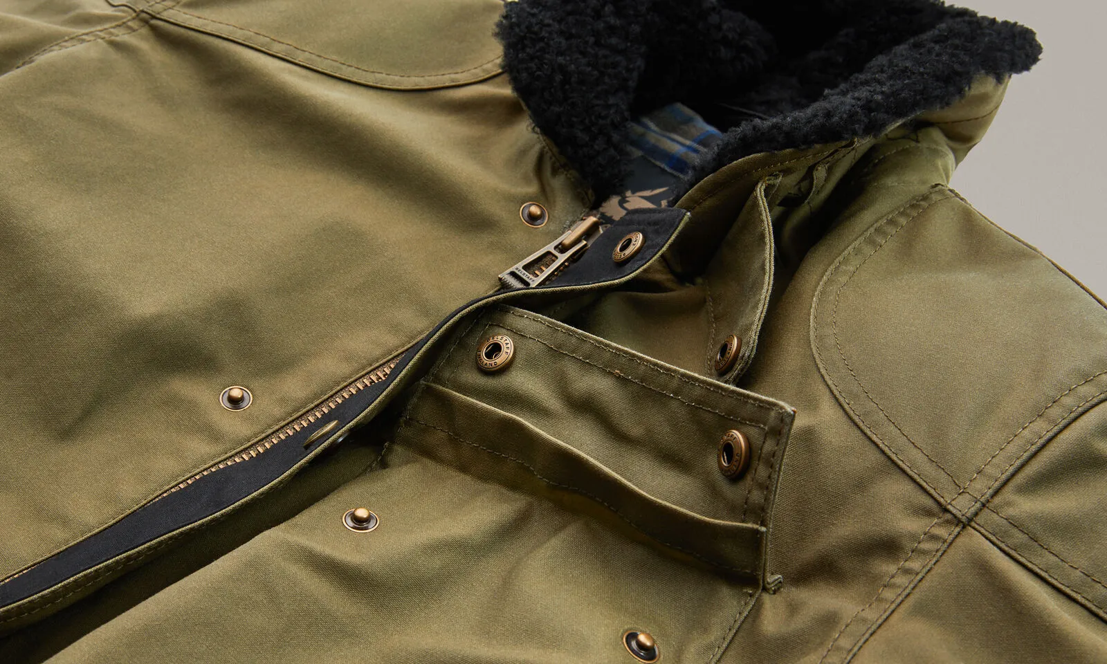 Belstaff Convoy Technical Waxed Motorcycle Jacket - Olive