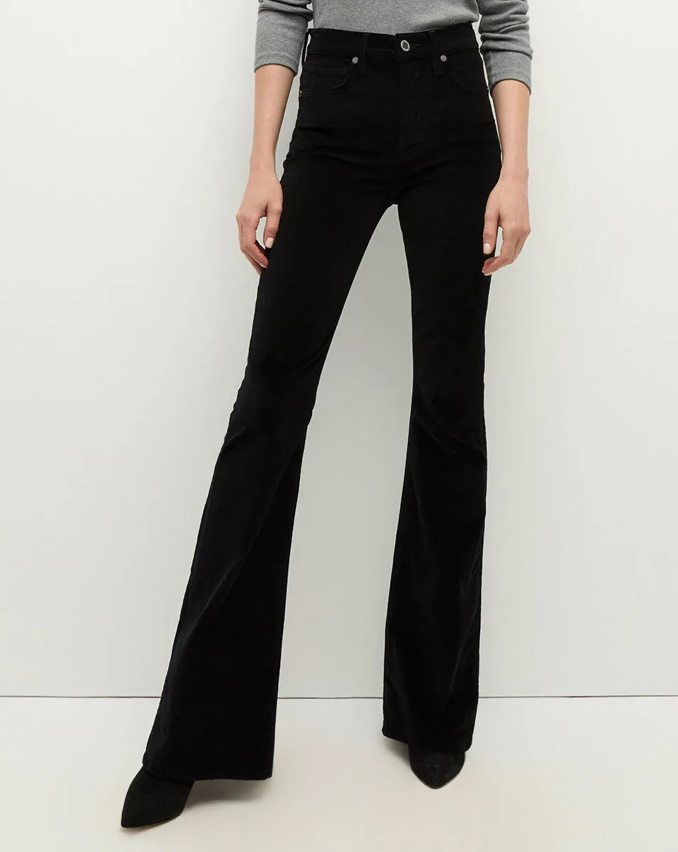 Beverly Velvet Skinny-Flare Jean