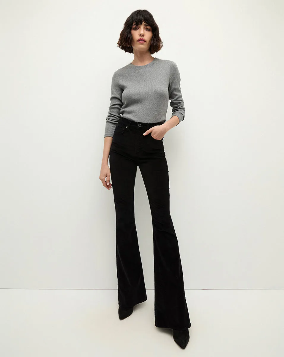 Beverly Velvet Skinny-Flare Jean