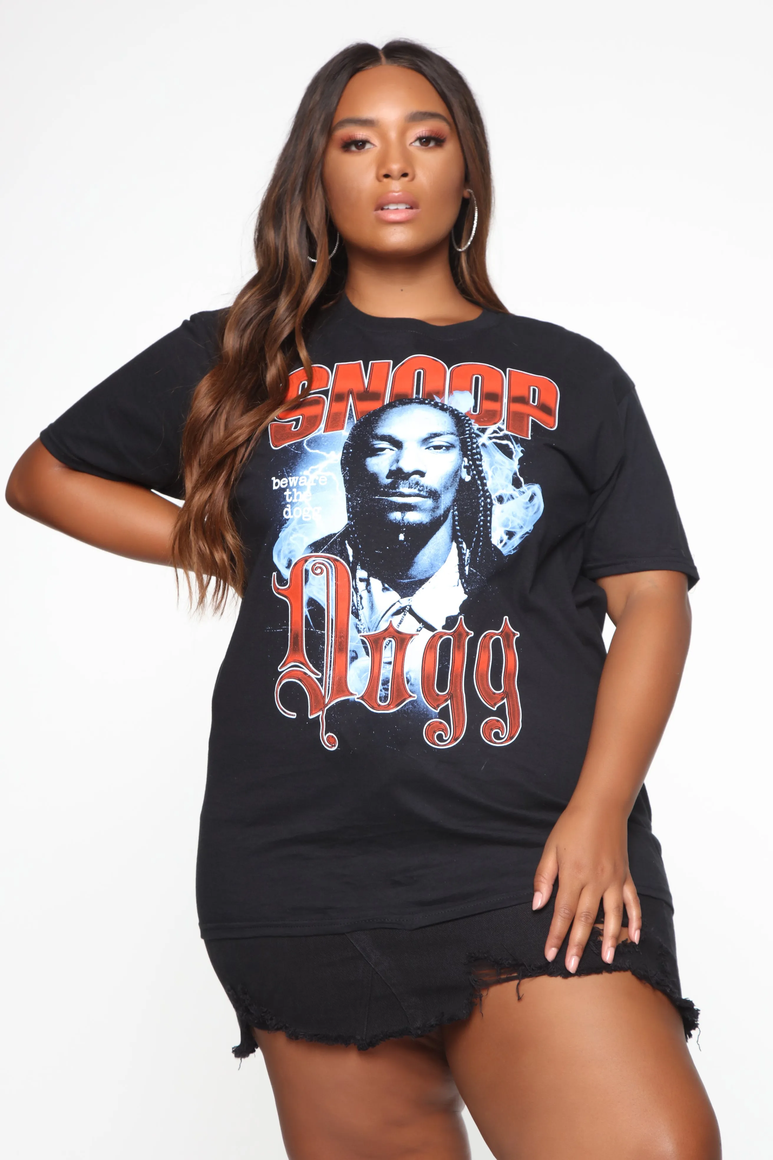 Beware Of The Dogg Tunic Top - Black