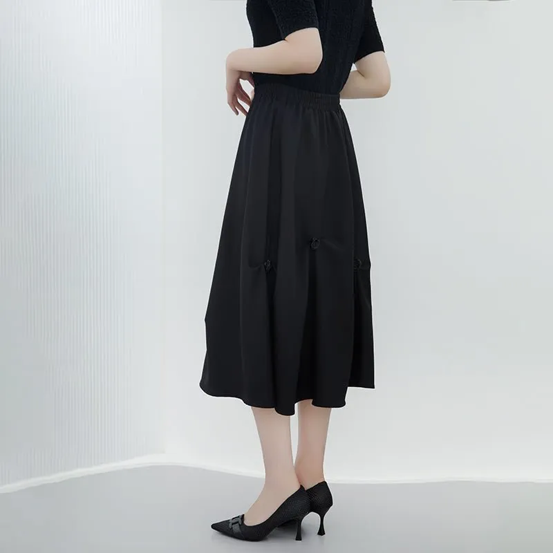 Black Woolen Midi Sleeve T-shirt