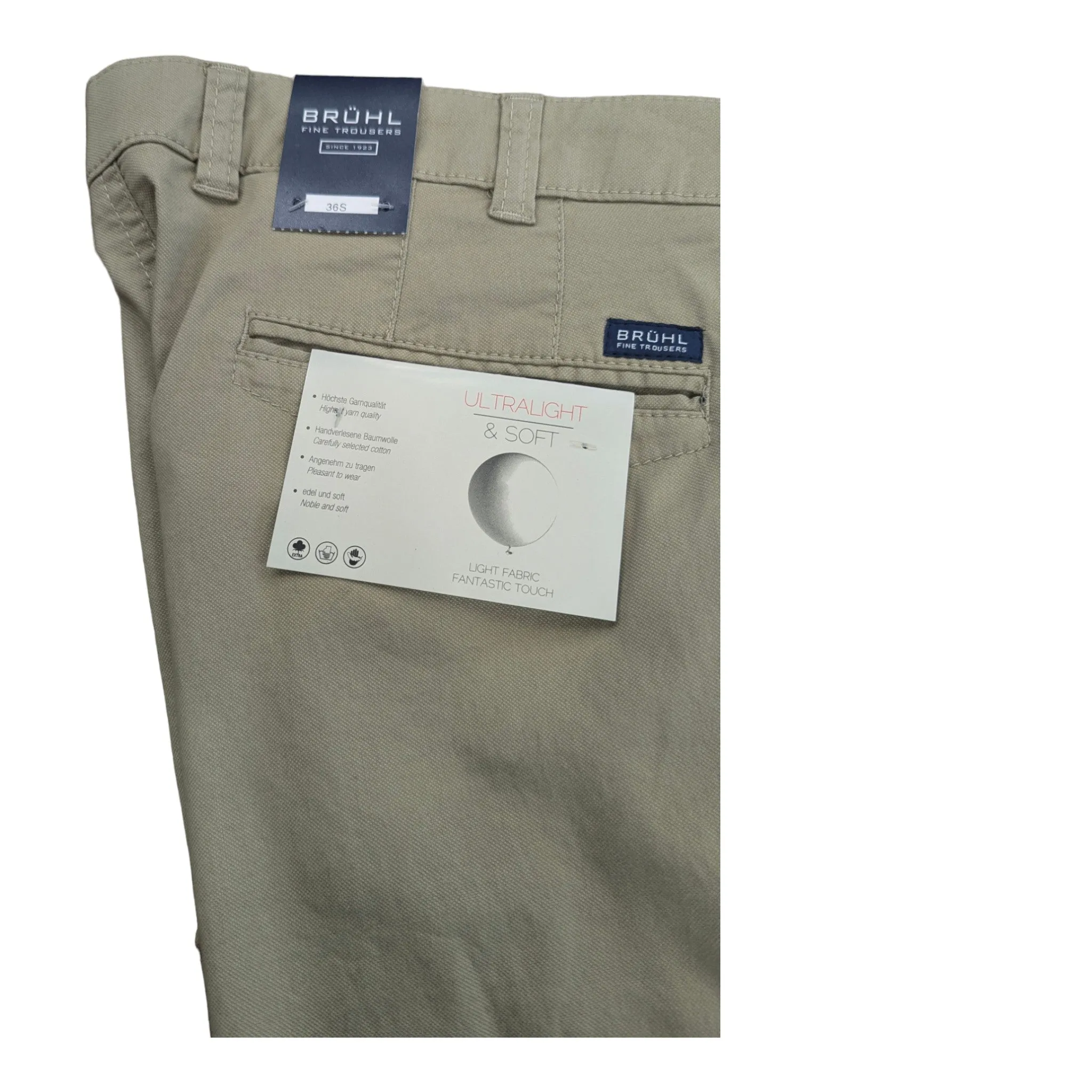 Bruhl Textured Cotton Stretch Chino Venice Ultralight Sand