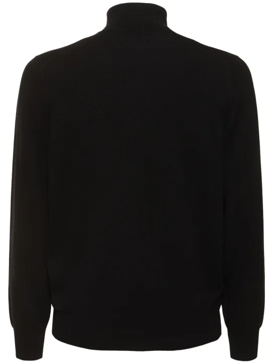 Brunello Cucinelli   Half zip cashmere turtleneck sweater 