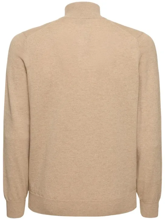 Brunello Cucinelli   Half zip cashmere turtleneck sweater 