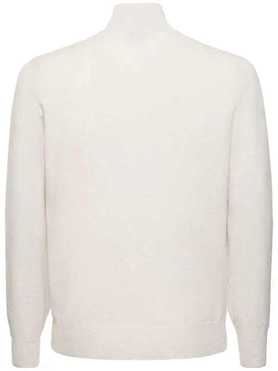 Brunello Cucinelli   Half zip cashmere turtleneck sweater 