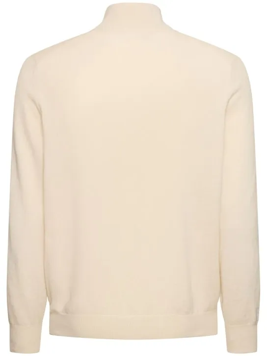 Brunello Cucinelli   Half zip cashmere turtleneck sweater 