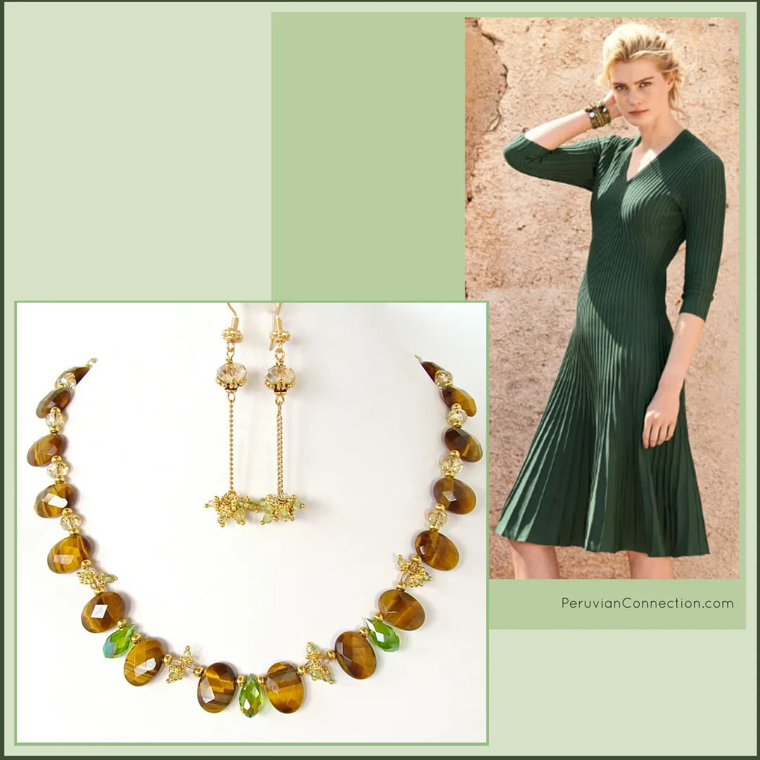 Calista: Tigers Eye Necklace Set