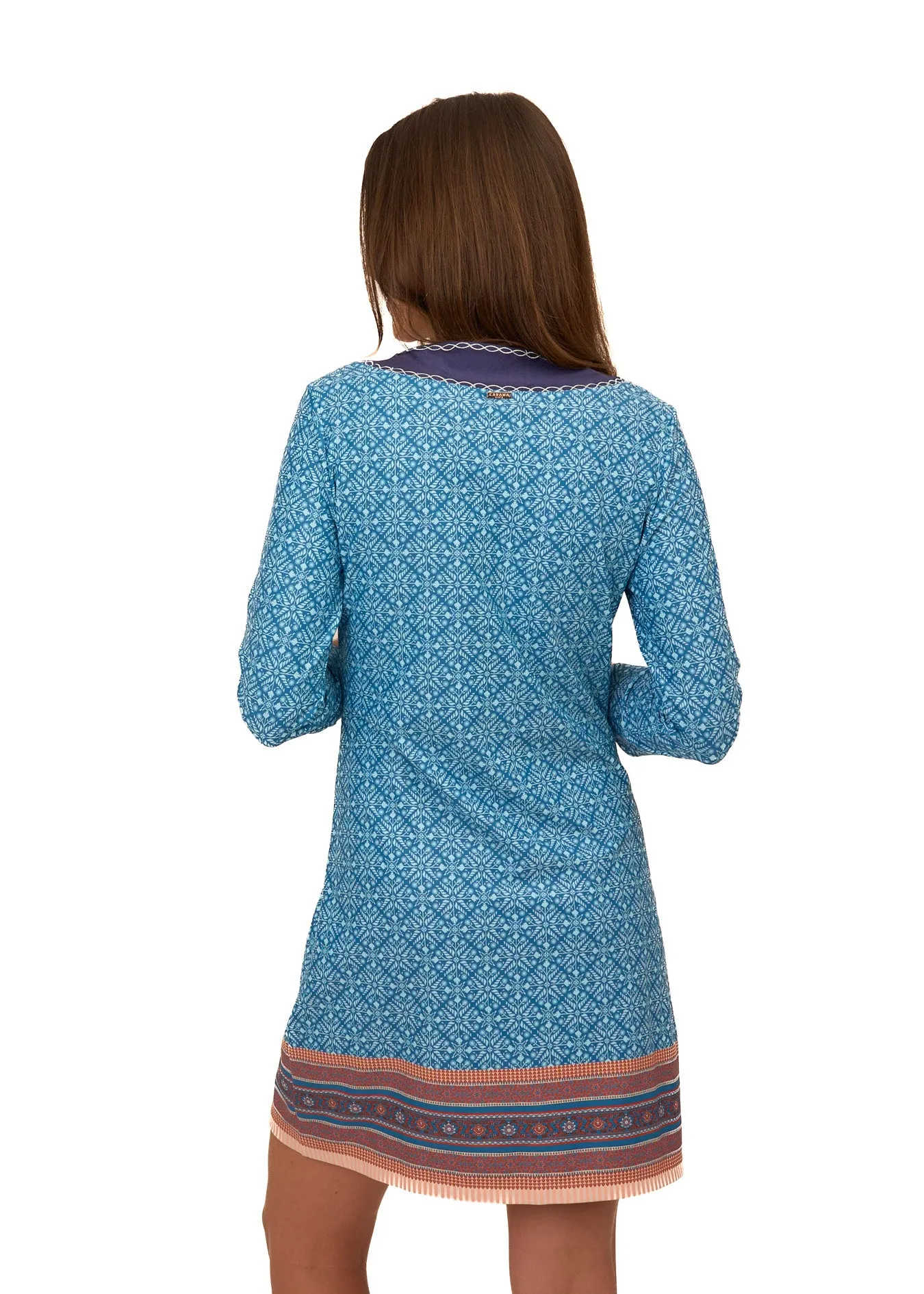 Camden Leaf Embroidered Tunic Dress