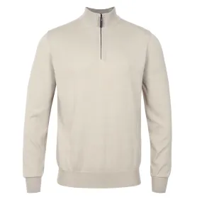 Canali 1/4 Zip Knitwear in Beige