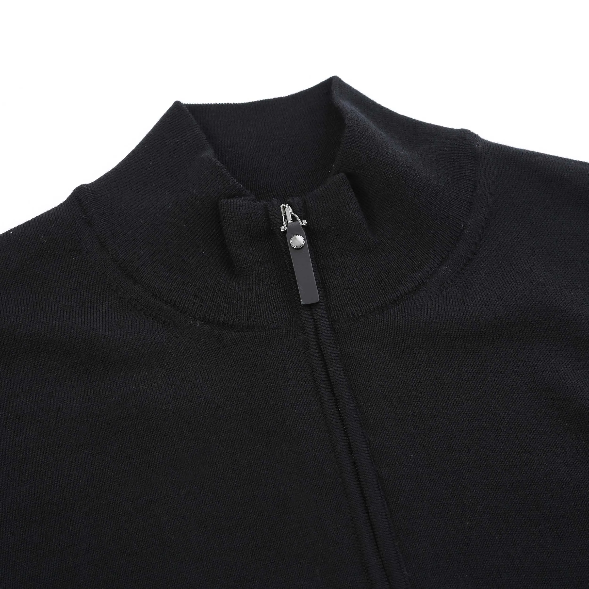 Canali 1/4 Zip Knitwear in Black