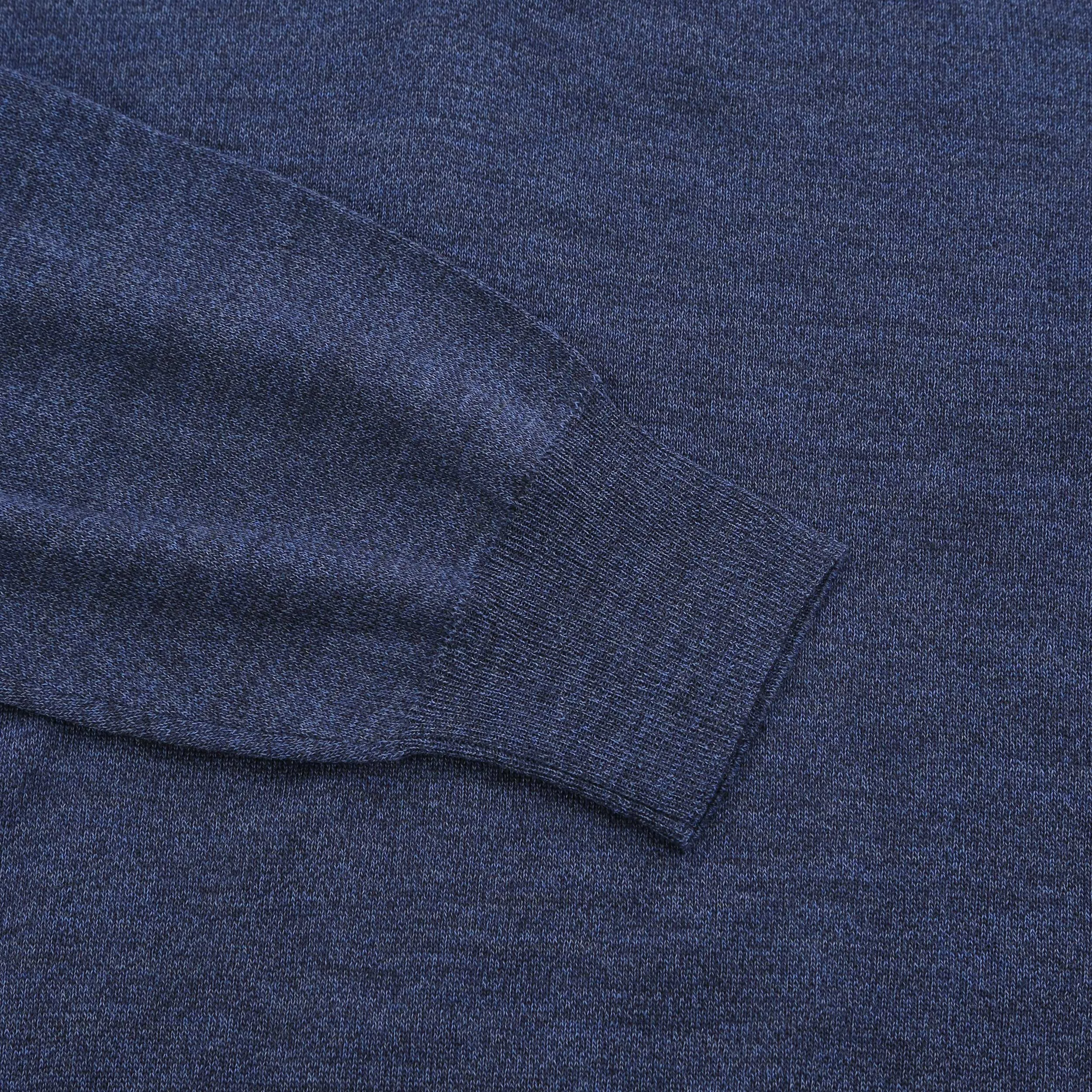 Canali 1/4 Zip Knitwear in Blue Marl