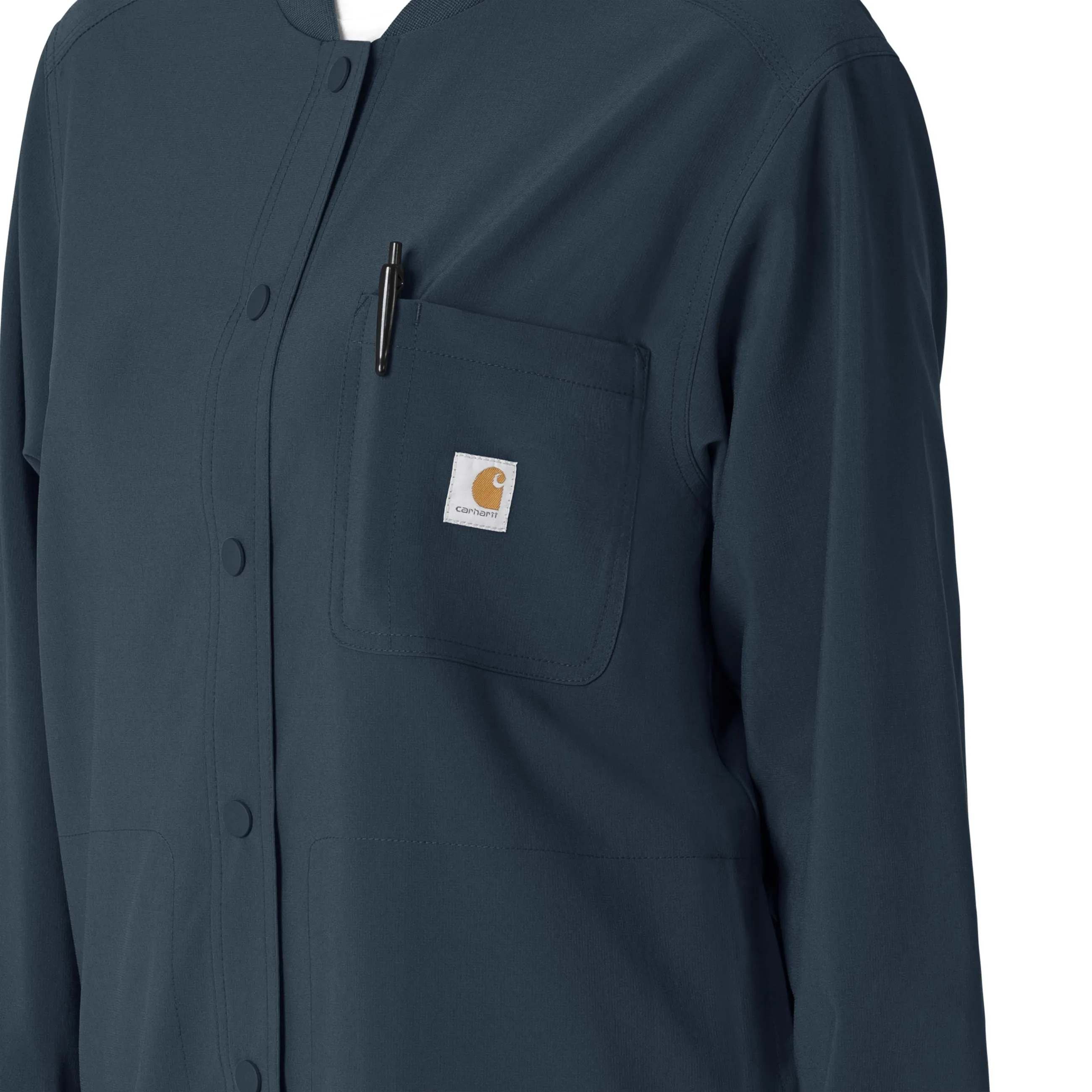 Carhartt Force Cross-Flex Women's Shirt Jacket - Navy