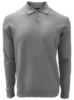 CASHMERE LIKE FINE GAUGE POLO SWEATER