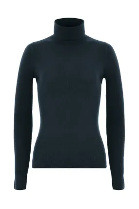 CASHMERE RIBBED TURTLENECK