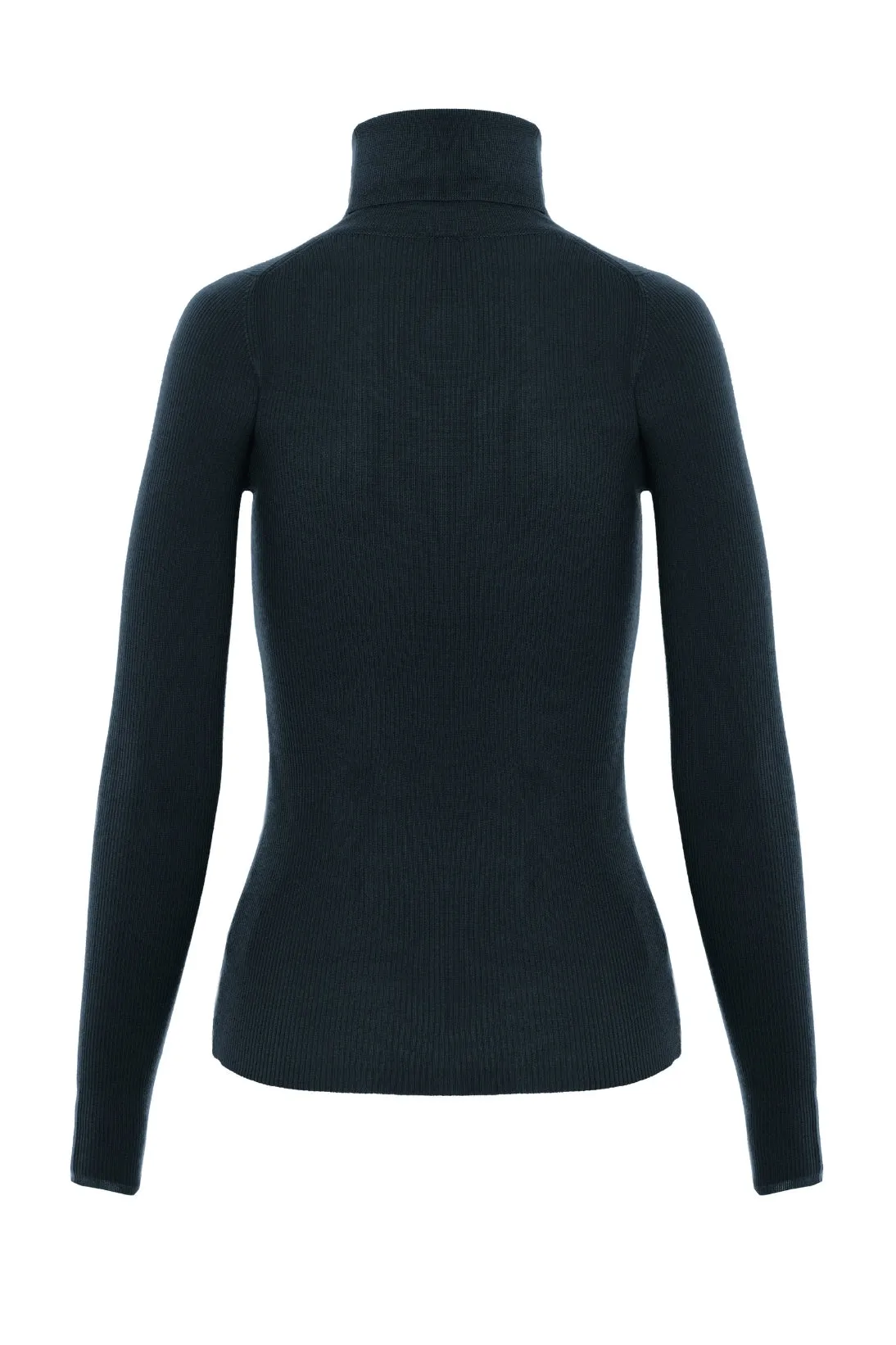 CASHMERE RIBBED TURTLENECK