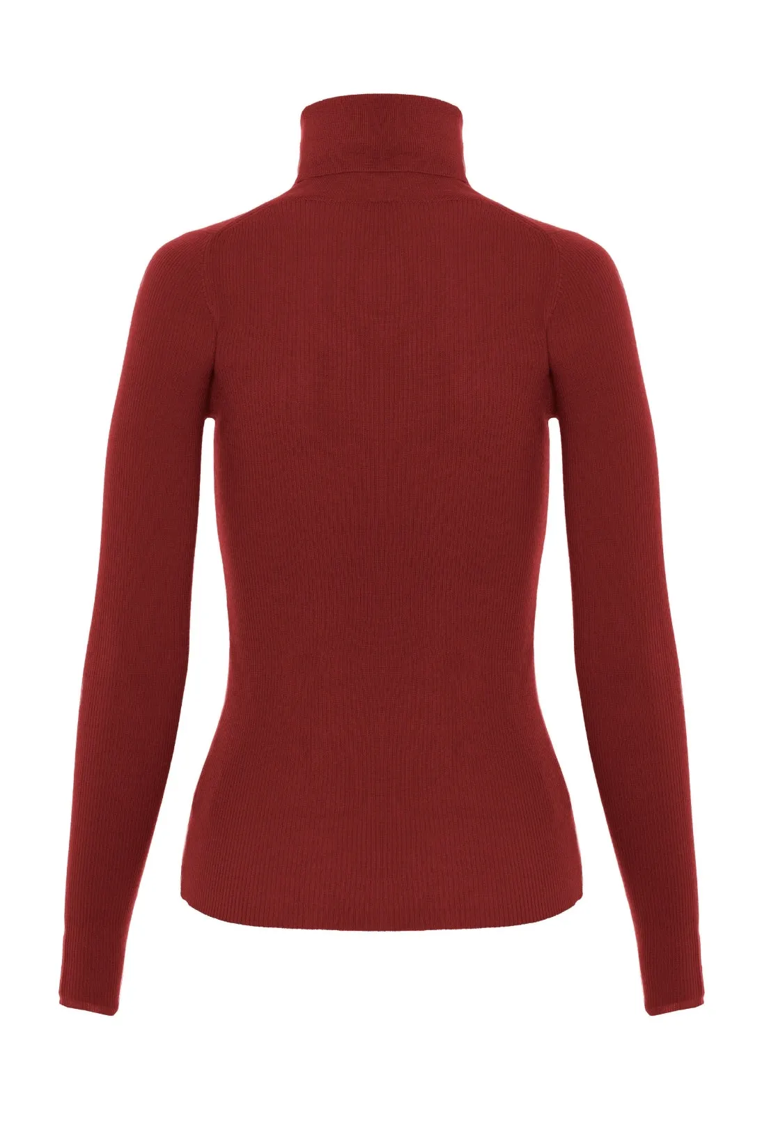 CASHMERE RIBBED TURTLENECK