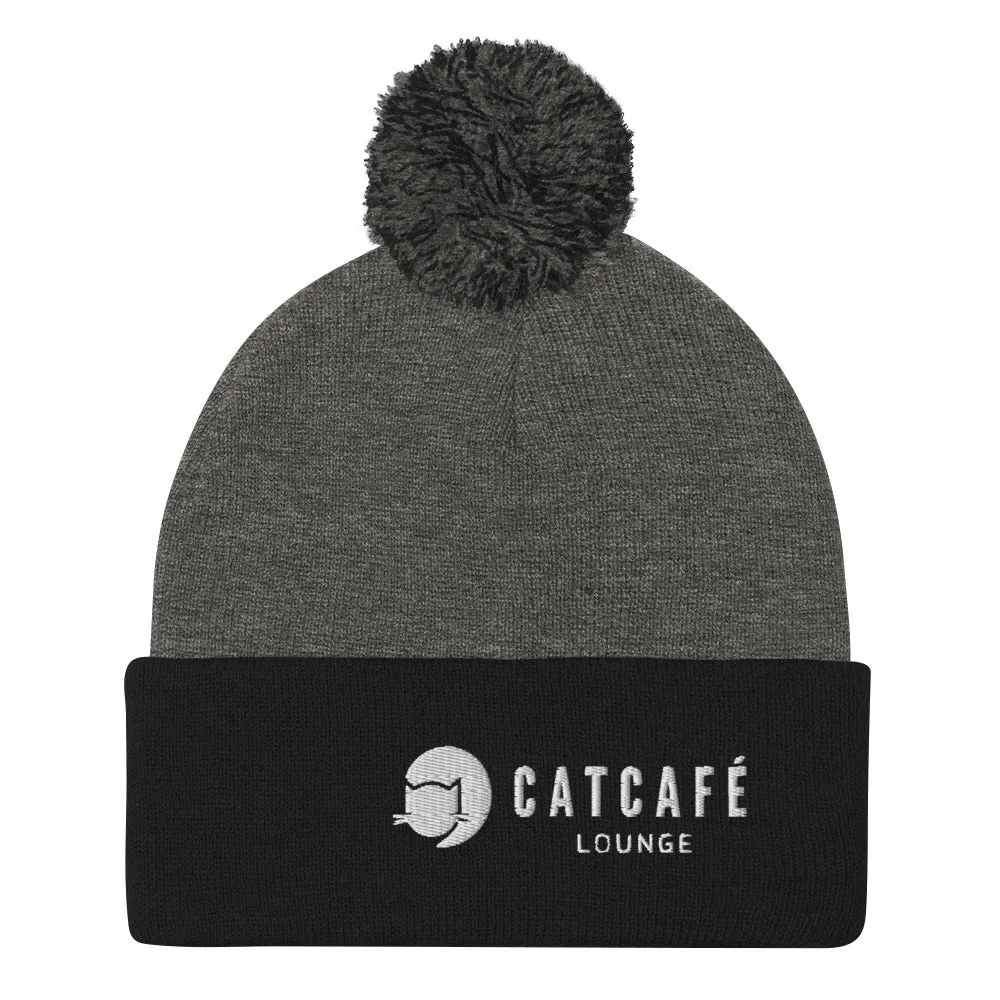 CatCafe Lounge Pom-Pom Beanie