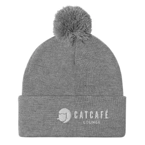 CatCafe Lounge Pom-Pom Beanie