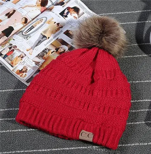 CC Skullies fashion knit toboggan hat