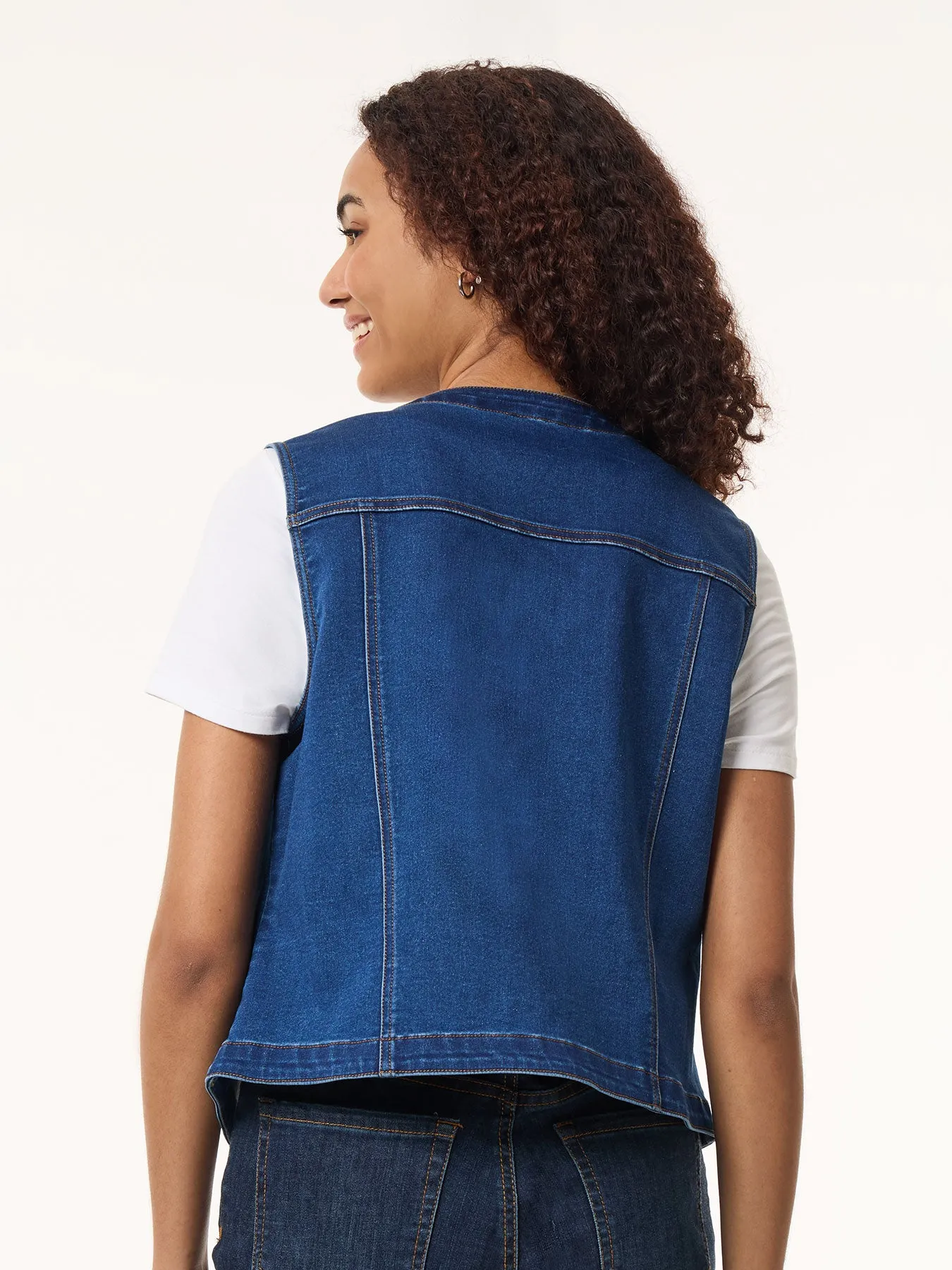 City Denim Vest, Shore Wash