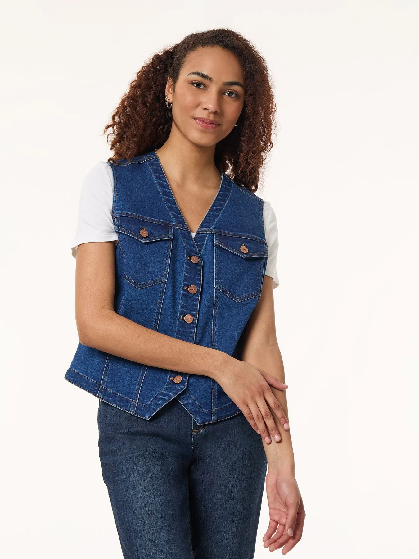 City Denim Vest, Shore Wash