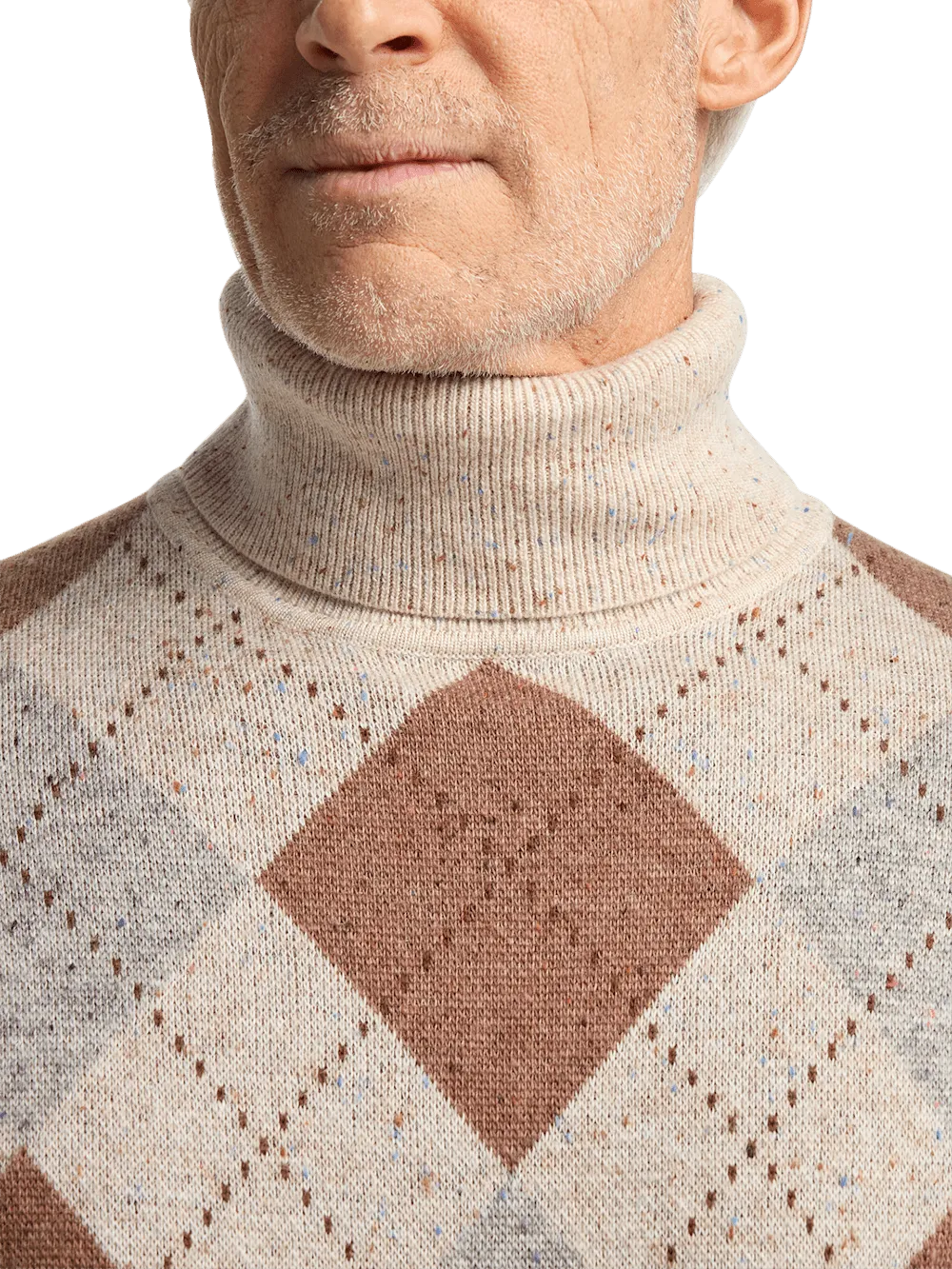 Donegal Turtleneck Sweater - Ivory Multi