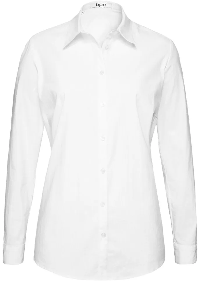 Elastic blouse with long sleeves Bpc Bonprix Collection, white