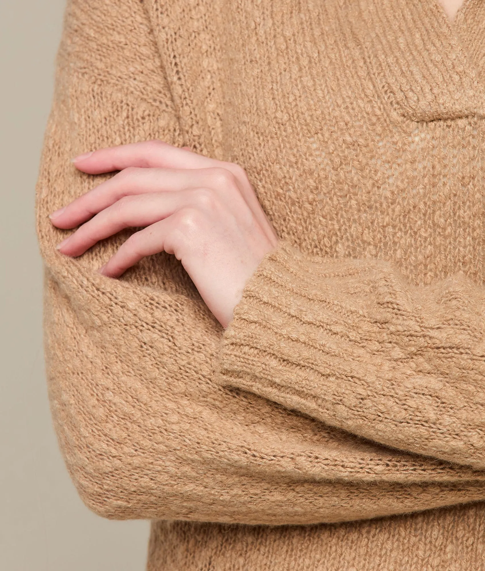 Evelyn Polo Sweater :: Sand