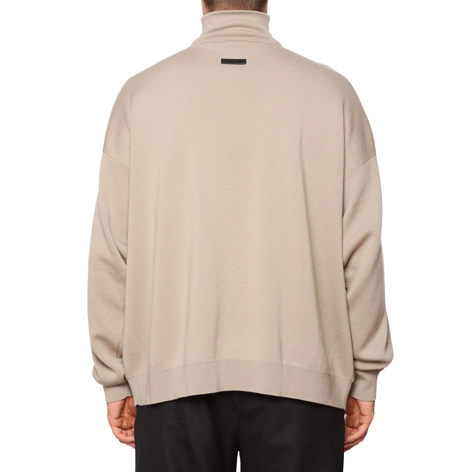 FEAR OF GOD Beige Light Weight Merino Wool Knit Turtleneck Sweater NEW Size L