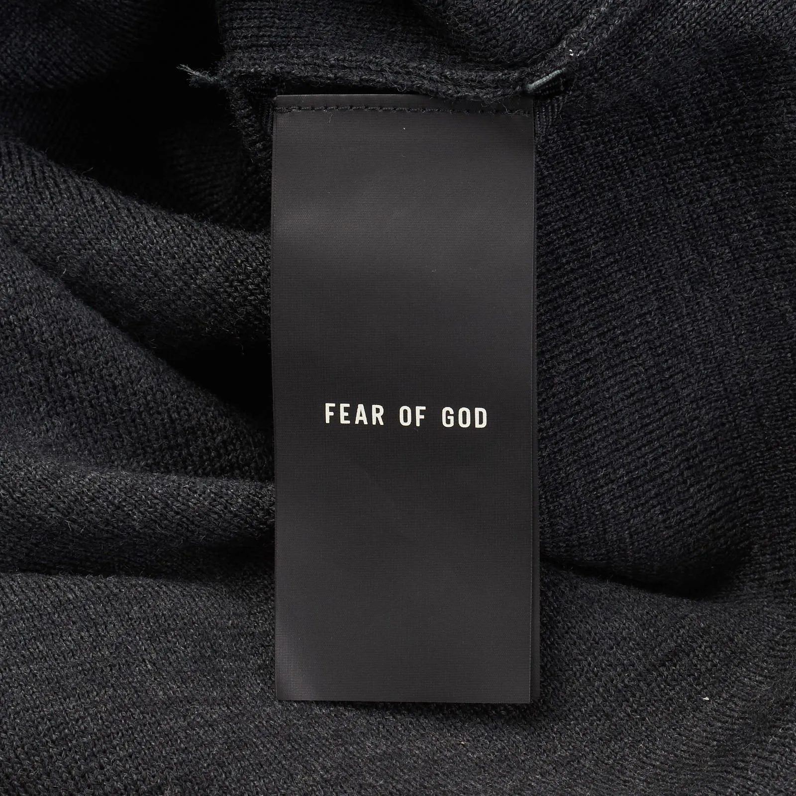 FEAR OF GOD Dark Gray Virgin Wool Knit Turtleneck Sweater NEW Size L