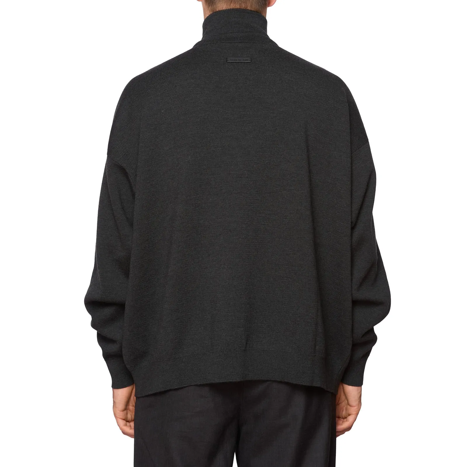 FEAR OF GOD Dark Gray Virgin Wool Knit Turtleneck Sweater NEW Size L