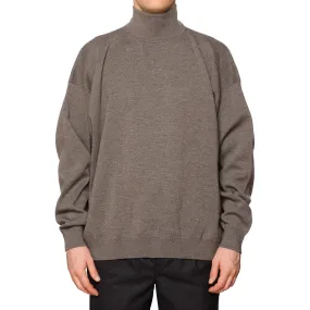 FEAR OF GOD Gray Virgin Wool Knit Turtleneck Sweater NEW Size L