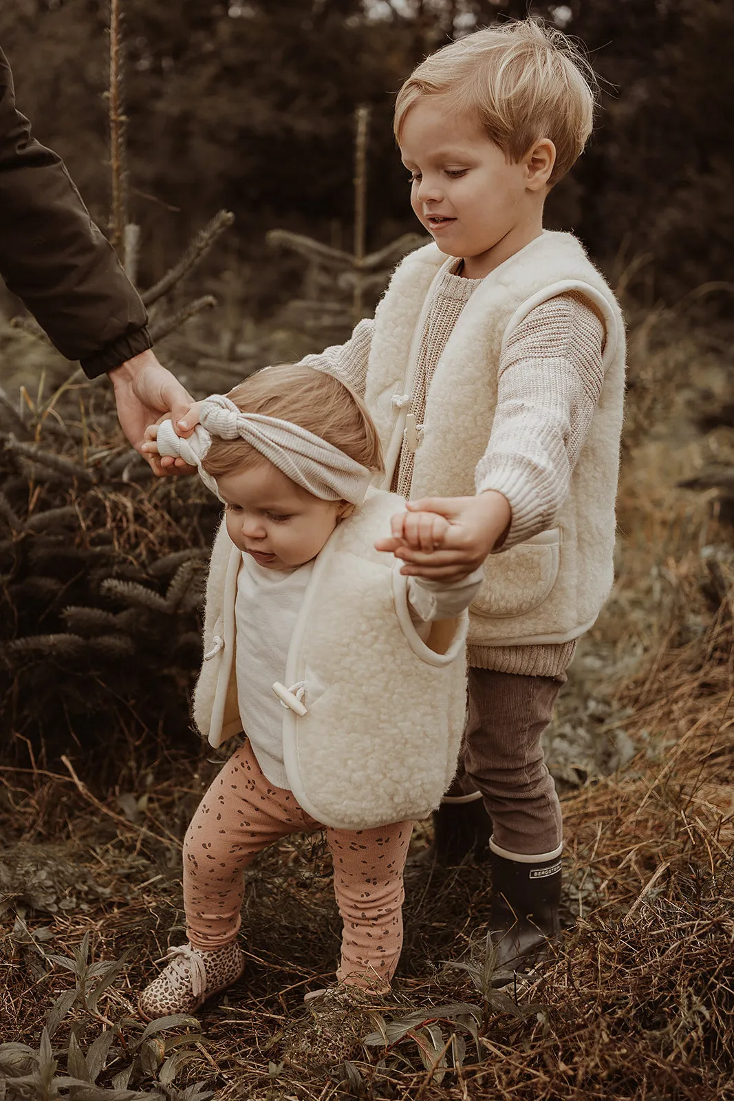 Flat White Woollen Kids Gilet