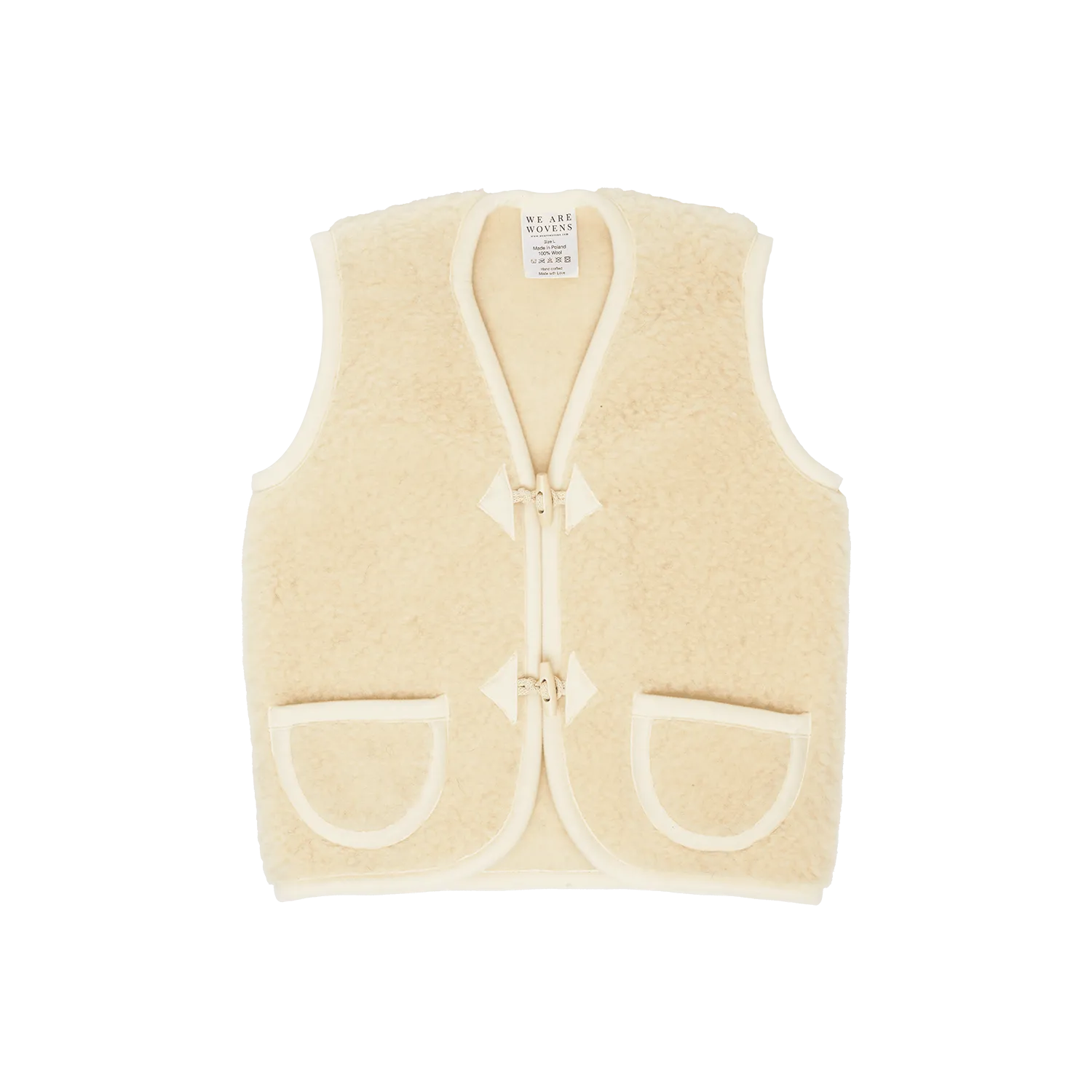 Flat White Woollen Kids Gilet