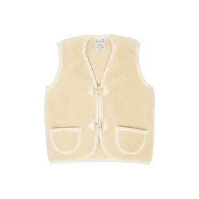 Flat White Woollen Kids Gilet