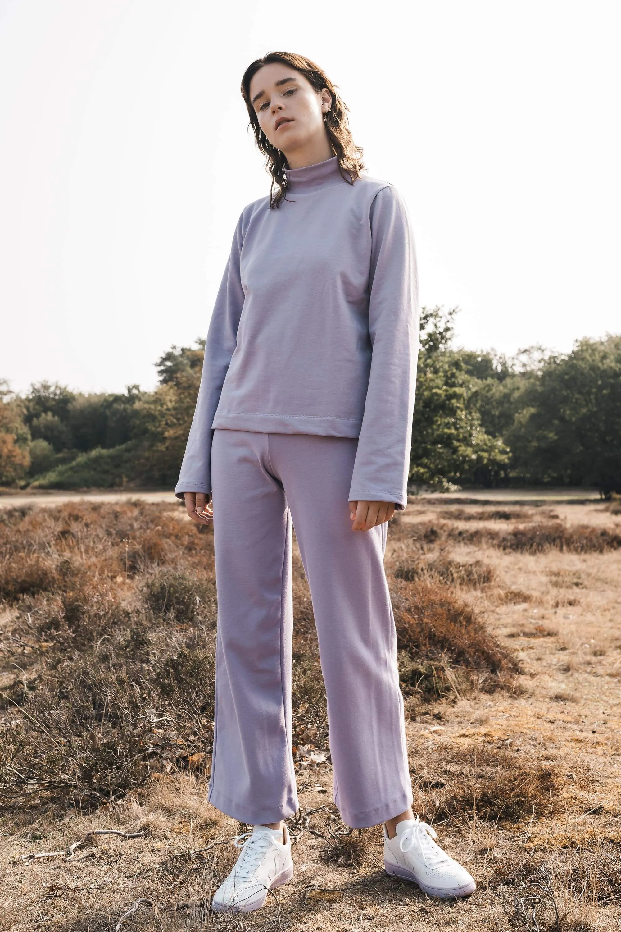 highneck sweatshirt lilac <br> by Signe