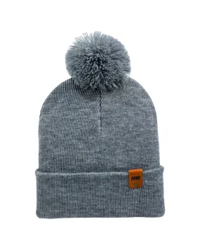 HW6071 HAAKWEAR Pom Pom Beanie - Made in USA - Koala Gray