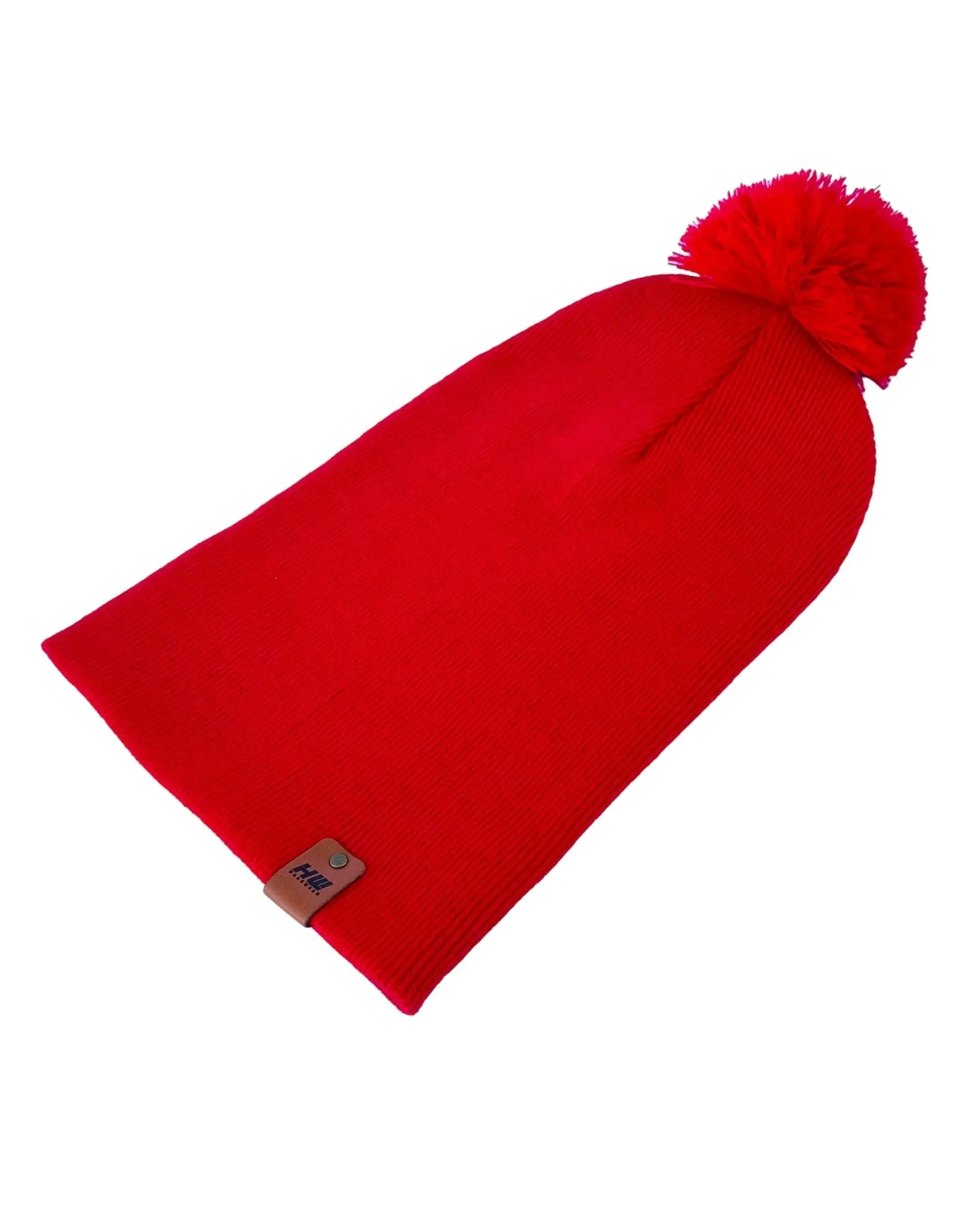 HW6071 HAAKWEAR Pom Pom Beanie - Made in USA - RED