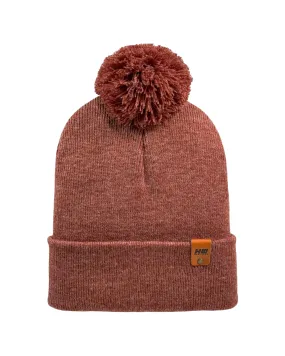 HW6071 HAAKWEAR Pom Pom Beanie - Made in USA - Rusty Burgundy