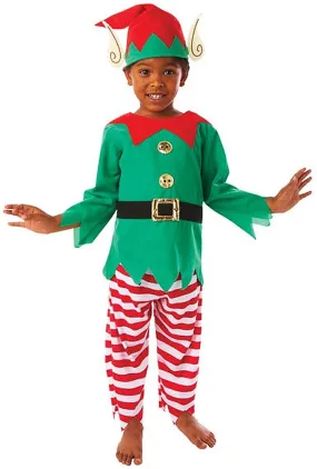 Kids Elf Fancy Dress Christmas Helper Costume