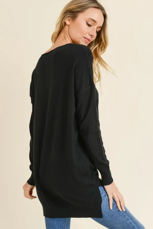 Lambs Ear Soft Sweater in Black