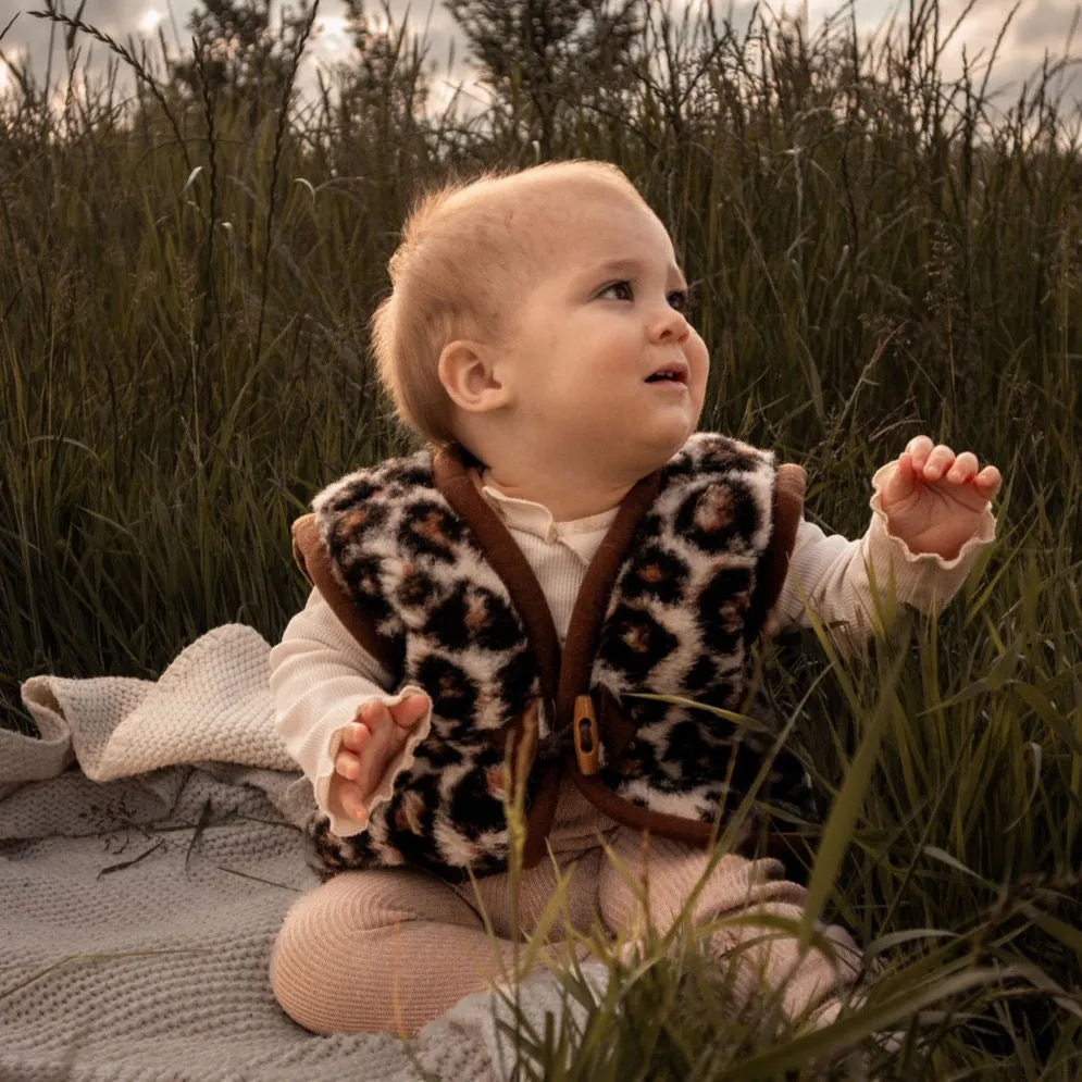 Leopard Woollen Kids Gilet